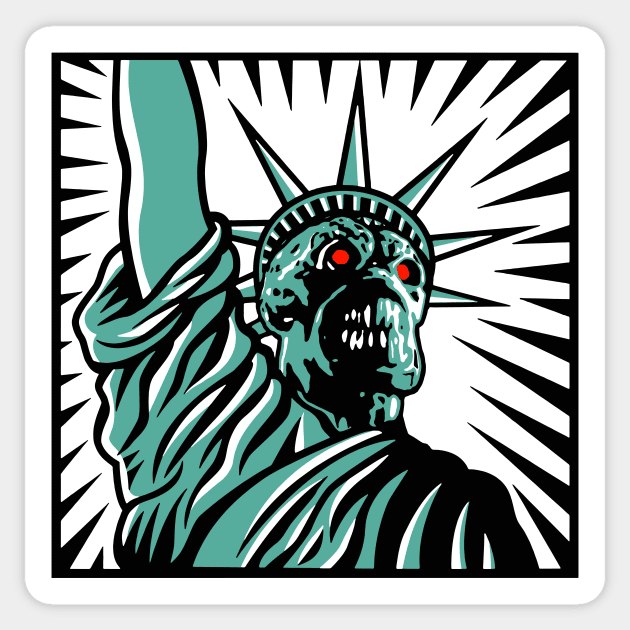 Martian Liberty without background Sticker by Uwantmytees